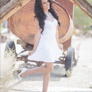 White Dress with Lace Detail